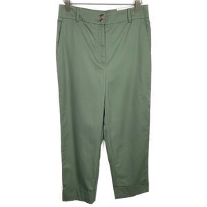 Ann Taylor Light Green Straight Leg Cuffed Pants 4 New
